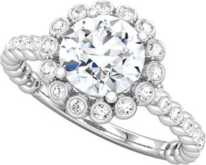 Semi-Mount Engagement Ring or Matching Band