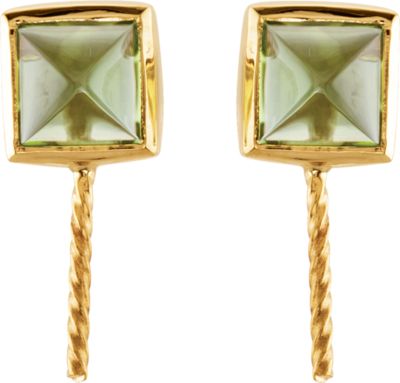 South Sea Cultured Pearl and Peridot Earrings