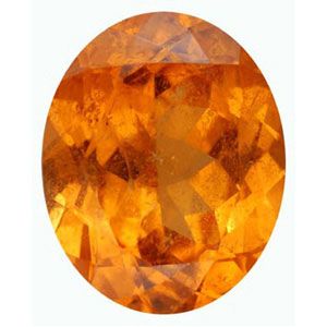 Oval Genuine Spessartite Garnet (Black Box)