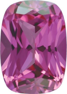 Antique Cushion Chatham Created Pink Sapphire