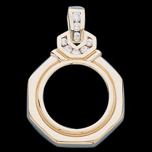 Tab Back Pendant Frame - 16.5mm and 21.4mm Mounting