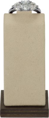 Short Ring Post W/ Magnetic Clip Wood Accent Suede Display