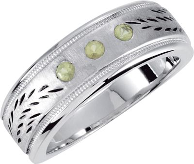 1/6 ct tw Diamond Duo Band with Black Epoxy