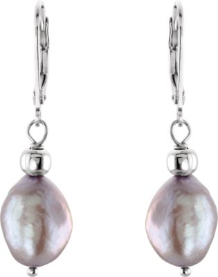 Freshwater Cultured Dyed Pearl Lever Back Earrings