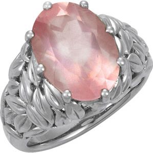 Genuine Rose Quartz Ring
