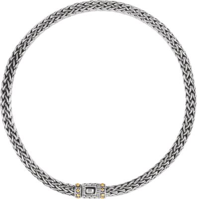 Sterling Silver Fashion Bracelet with 18KY Accents