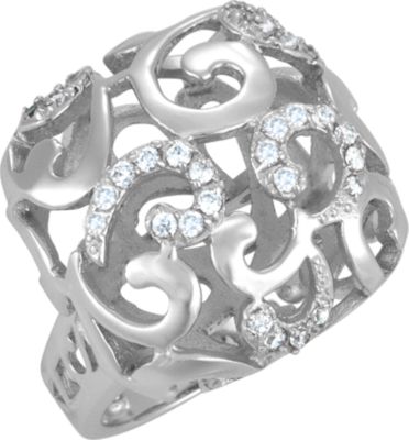 Sterling Silver with Plating & Cubic Zirconia