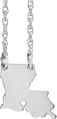 Collar Estado con ciudad perforada en forma de corazón