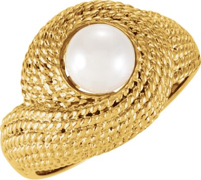 Rope Design Ring Mounting for Pearl