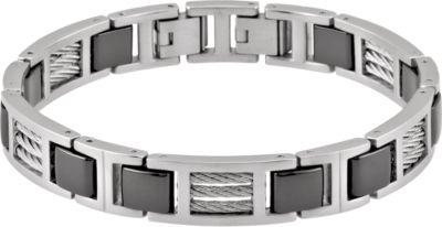 Ceramic Couture&trade; & Stainless Steel Cable Bracelet