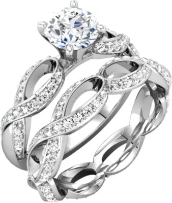 Sculptural-Inspired Engagement Ring Base or Eternity Band