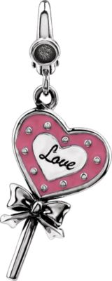 Enamel Heart Shaped Lollipop Charm