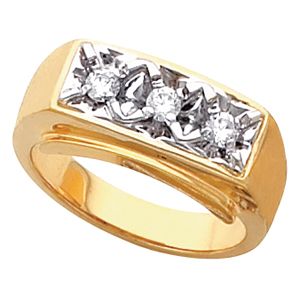 Men's 3 Stone Ring Mounting