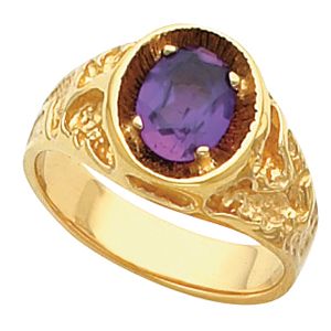 Men's Ring Mounting for Oval Center