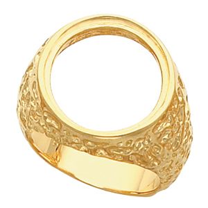 Gents Nugget Coin Ring