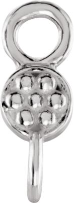 Granulated Design Connector Link with Rings