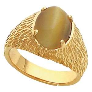 Men's Ring Mounting for Oval Center