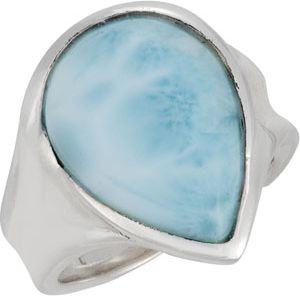 Genuine Larimar Ring