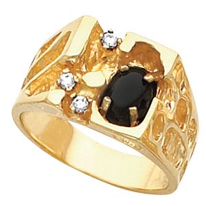 Men's Oval Cabochon Nugget Ring Mounting