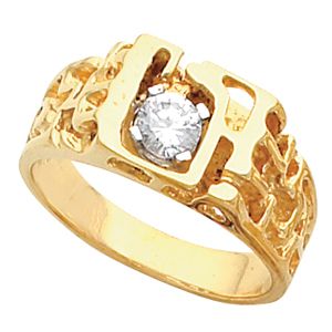 Men's Solitaire Nugget Ring Mounting