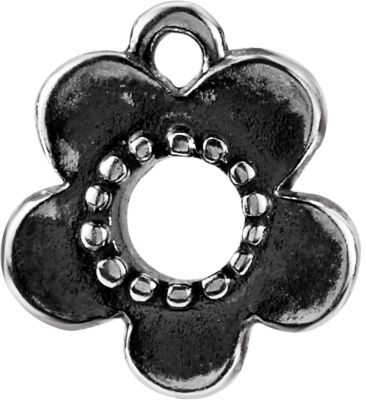 Floral Design Dangle Component with Jump Ring