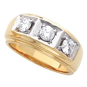 Men's 3 Stone Ring Mounting