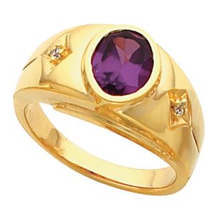 Men's Ring Mounting for Oval Center