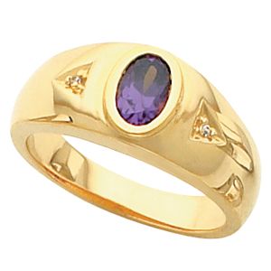 Men's Ring Mounting for Oval Center