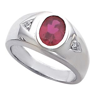 Men's Ring Mounting for Oval Center