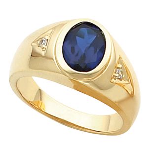 Men's Ring Mounting for Oval Center