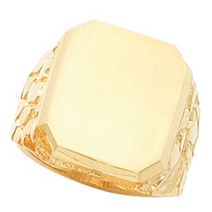 Men's  Nugget Signet Ring