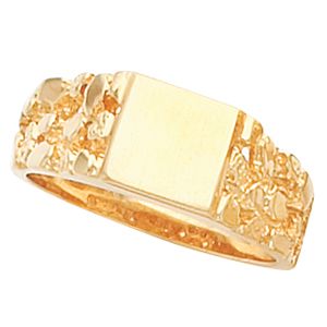 Men's Nugget Signet Ring