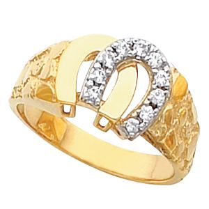 Men's Horseshoe Nugget Ring Mounting