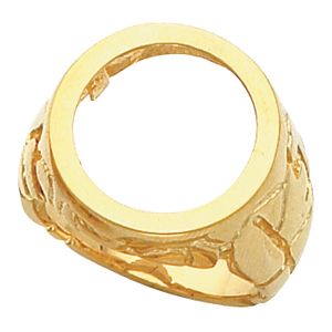 Gents Nugget Coin Ring