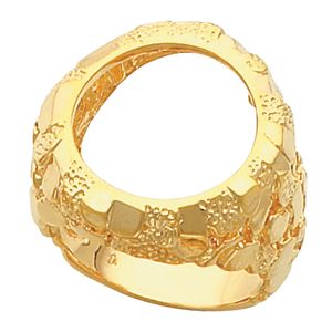 Gents Nugget Coin Ring
