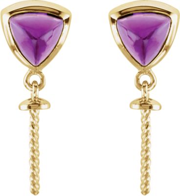 South Sea Cultured Circle Pearl & Genuine Amethyst Earrings