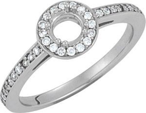 Halo-Styled Engagement Ring or Band Mounting 