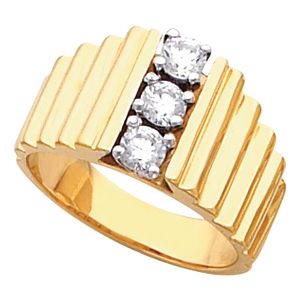 Men's 3 Stone Ring Mounting