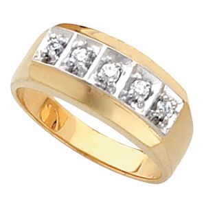 Men's 5 Stone Solid Ring Mounting