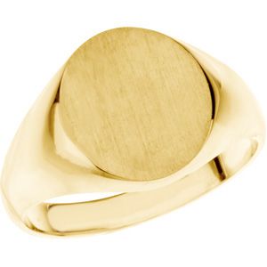 Solid Oval Men's Signet Ring
