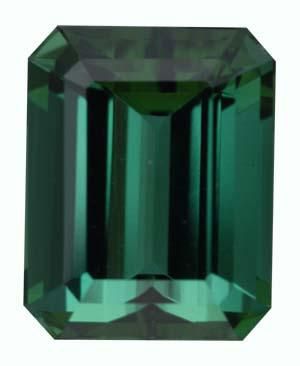 Emerald/Octagon Genuine Green Tourmaline (Black Box)