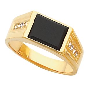 Men's Ring Mounting for Cushion Onyx
