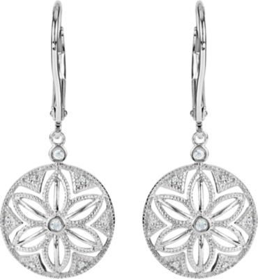 .08 ct tw Diamond Lever Back Earrings