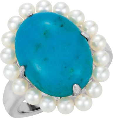 turquoise pearl ring