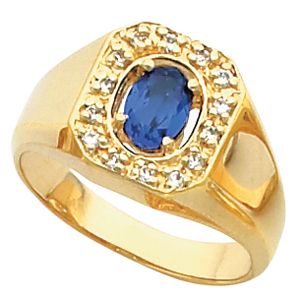 Men's Ring Mounting for Oval Center