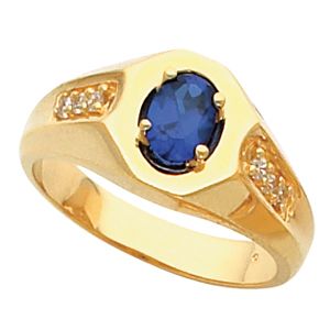 Men's Ring Mounting for Oval Center