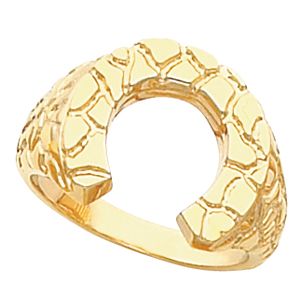  Horseshoe Men's Nugget Ring Mounting