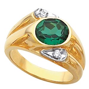 Men's Ring Mounting for Oval Center