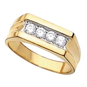 7mm Men's 4 Stone  Ring Mounting