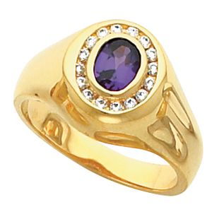 Men's Ring Mounting for Oval Center